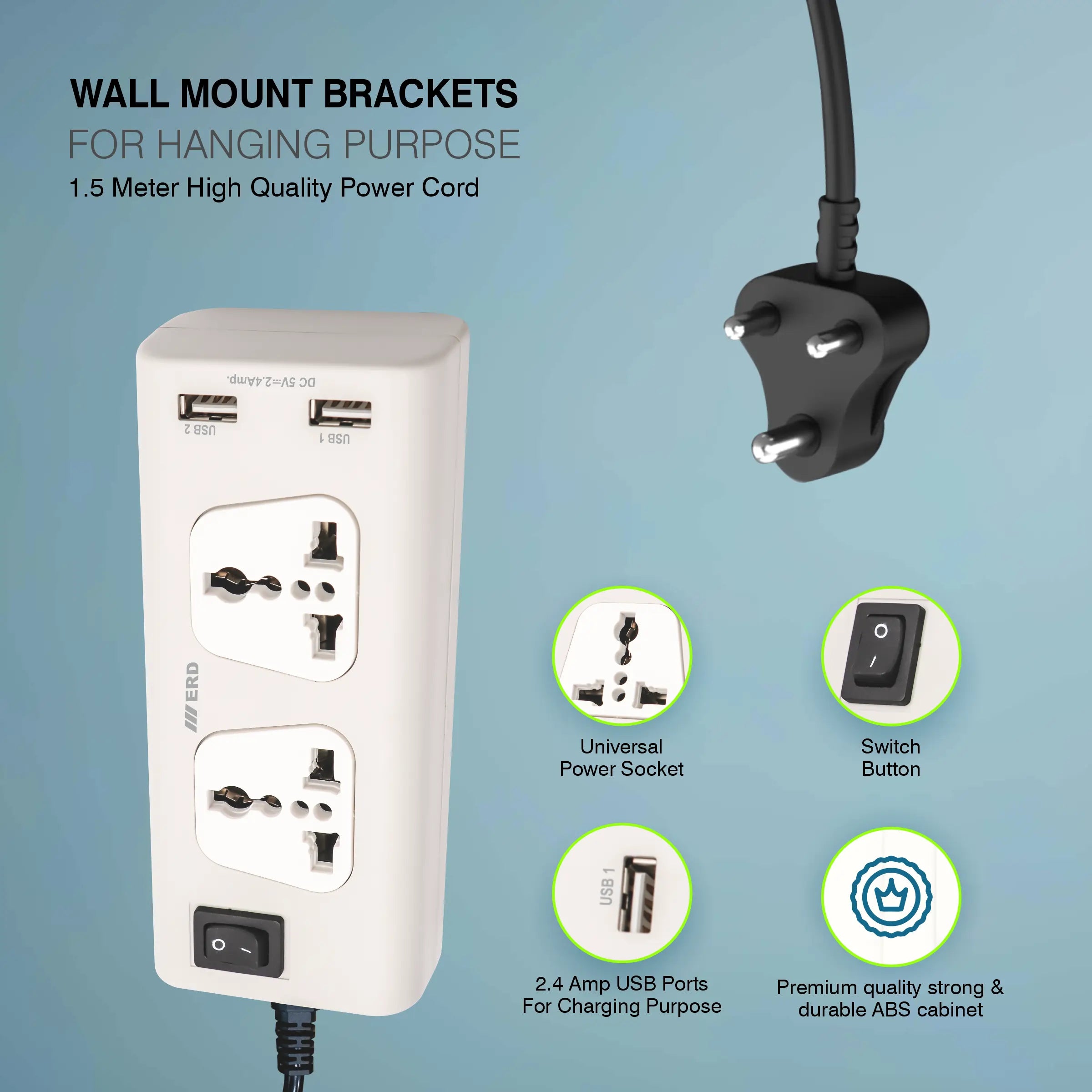 ERD EB-22 USB Charger + Extension Board